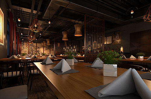 阿拉尔简约大气中式风格餐厅设计装修效果图