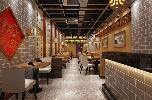 阿拉尔传统中式餐厅餐馆装修设计效果图