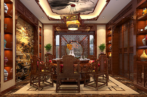 阿拉尔温馨雅致的古典中式家庭装修设计效果图